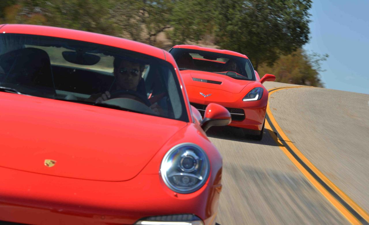 Porsche 911 carrera s 991 Chevrolet corvette stingray C7