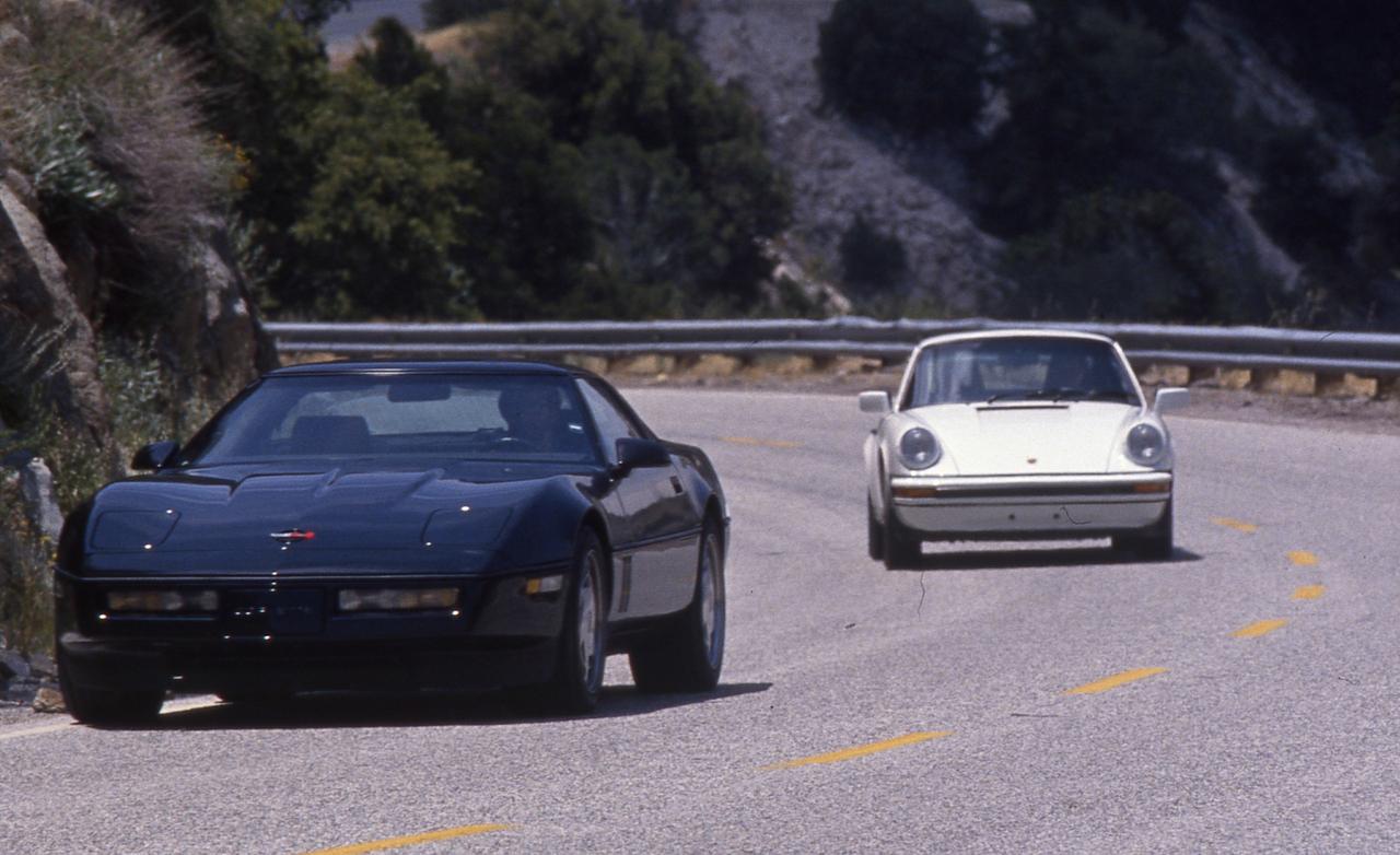 Porsche 911 Club Sport кузов 930 и Chevrolet Corvette Z51 С4