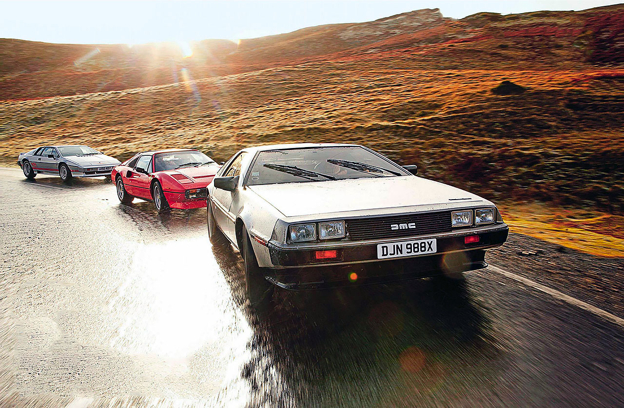 Lotus Esprit Turbo-Ferrari 308GTSi QV-De Lorean DMC-12