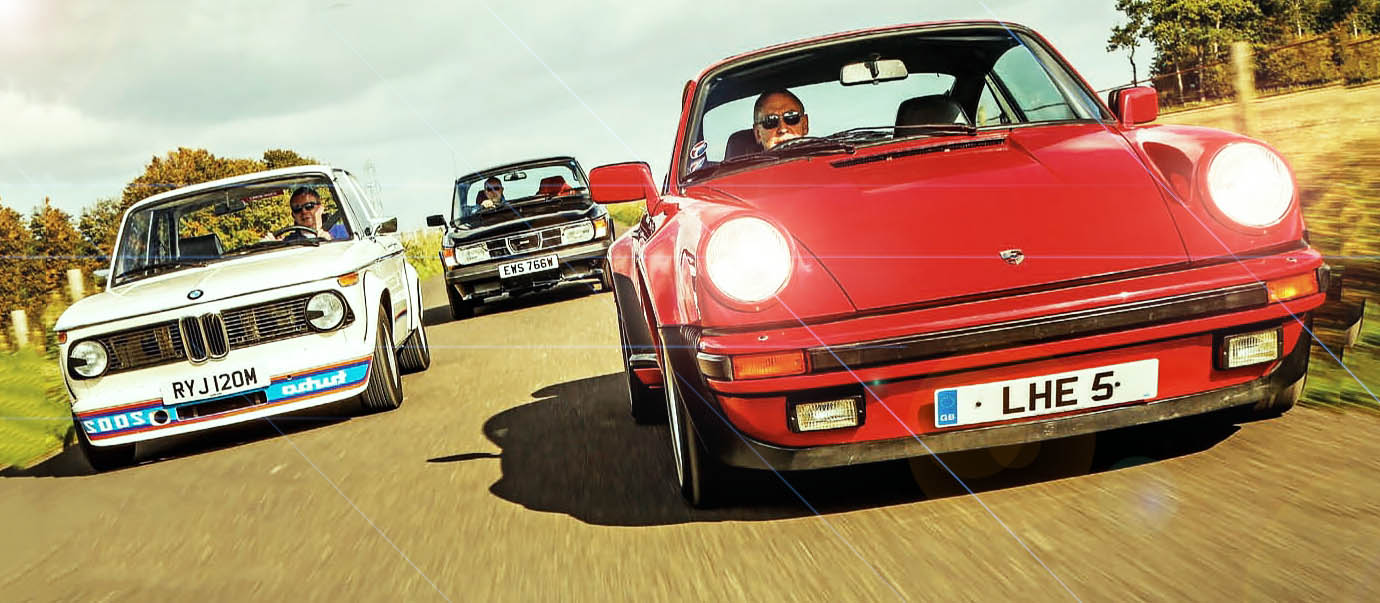 Giant test BMW 2002 Turbo vs. SAAB 99 Turbo and Porsche 911 Turbo 930