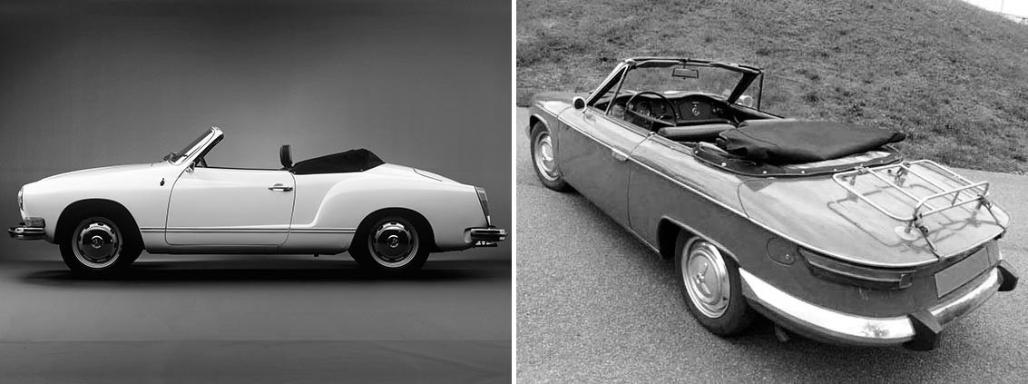 Panhard 24CT Cabriolet vs Volkswagen Karmann Ghia Cabriolet Typ 14