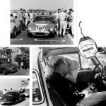 Below, from top: the battered Ferrari of eventual winner Willy Mairesse waits in Eaux Bonnes to climb the Col d’Aubisque, 1960; Peter and Graham Whitehead didn’t make the finish in ’57 aboard their Jaguar.