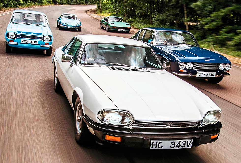 Ford Escort RS2000 MkI vs. Renault Alpine A110 and Ferrari 308 vs. Jensen Interceptor, Jaguar XJ-S plus 25 other sizzlers