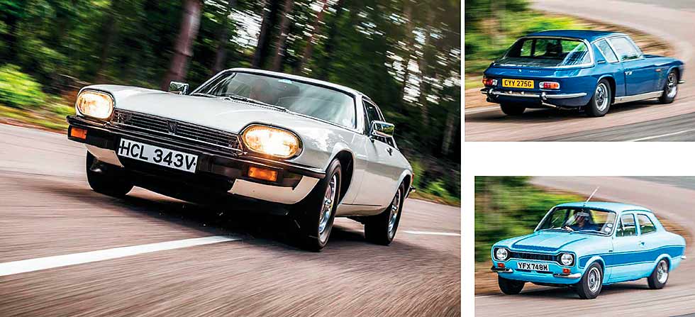 Ford Escort RS2000 MkI vs. Renault Alpine A110 and Ferrari 308 vs. Jensen Interceptor, Jaguar XJ-S plus 25 other sizzlers