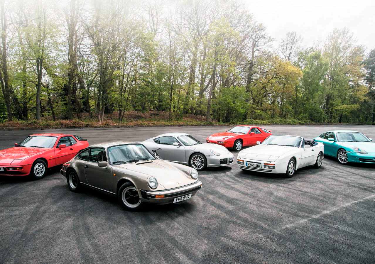 Test Drive  Porsches to buy now - 1982 911 SC G-Series, 1986 924S, 1988 928S4, 1990 944S2 Cabriolet, 1999 911 Carrera 2 996 and 2007 Cayman S 987