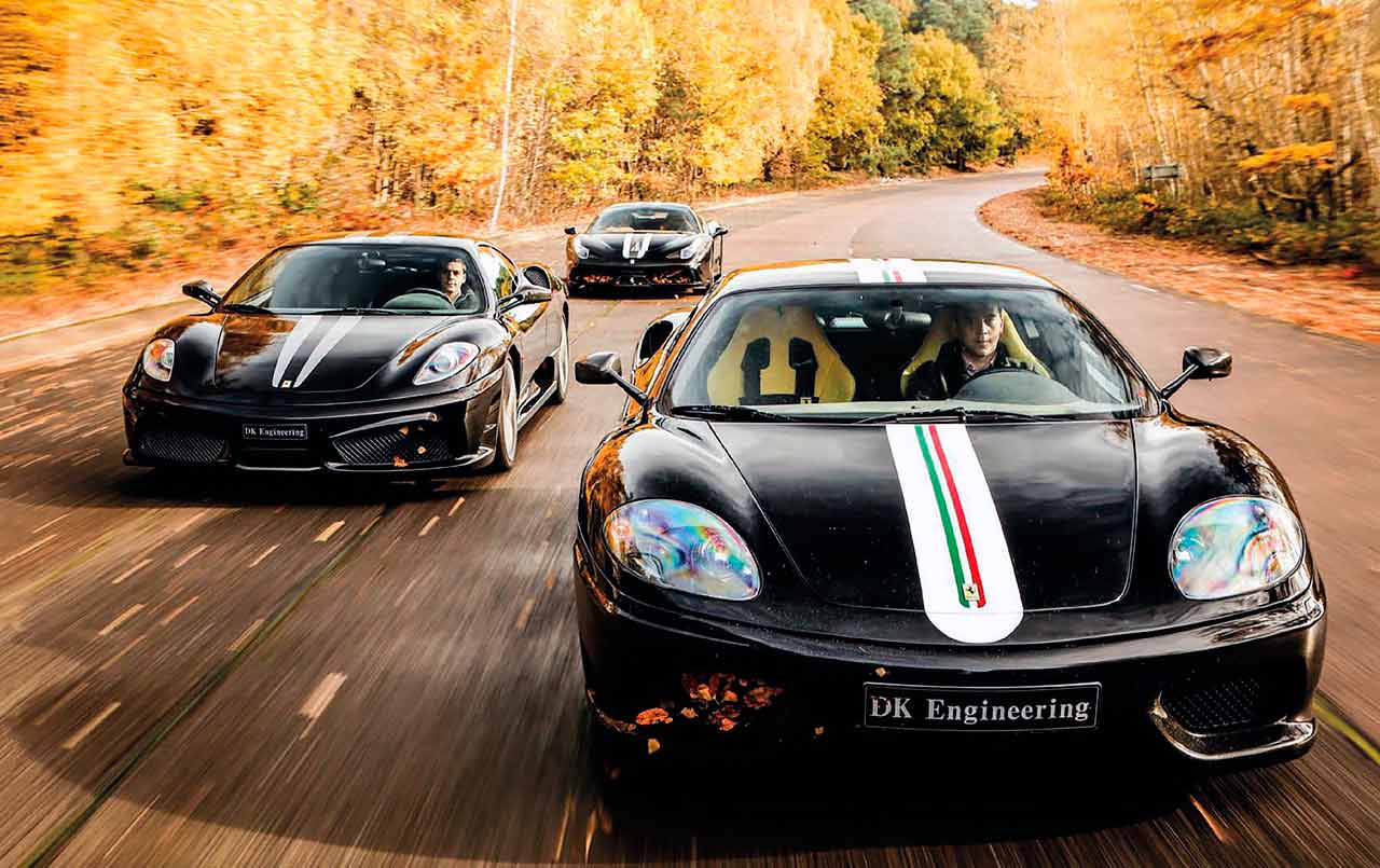 Ferrari 360 Challenge Stradale vs. Ferrari F430 Scuderia and Ferrari 458 Speciale road test