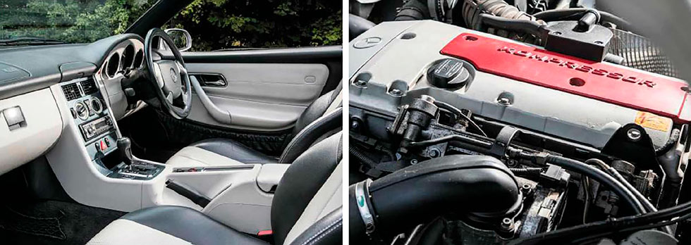 2000 Mercedes-Benz SLK 230K R170 engine and interior