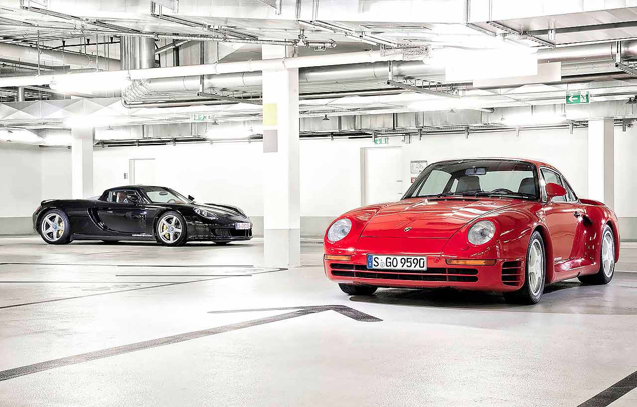1987 Porsche 959 Sport vs. 2004 Porsche Carrera GT