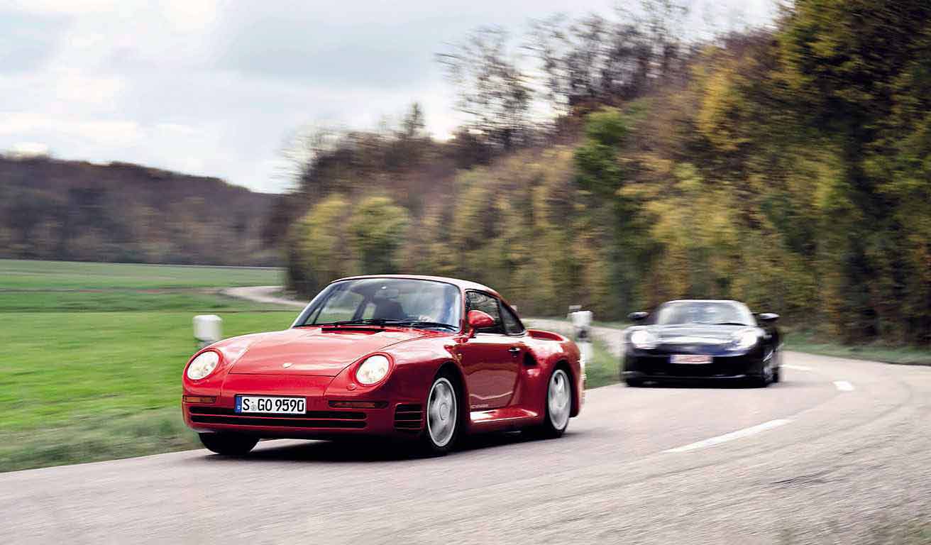 1987 Porsche 959 Sport vs. 2004 Porsche Carrera GT