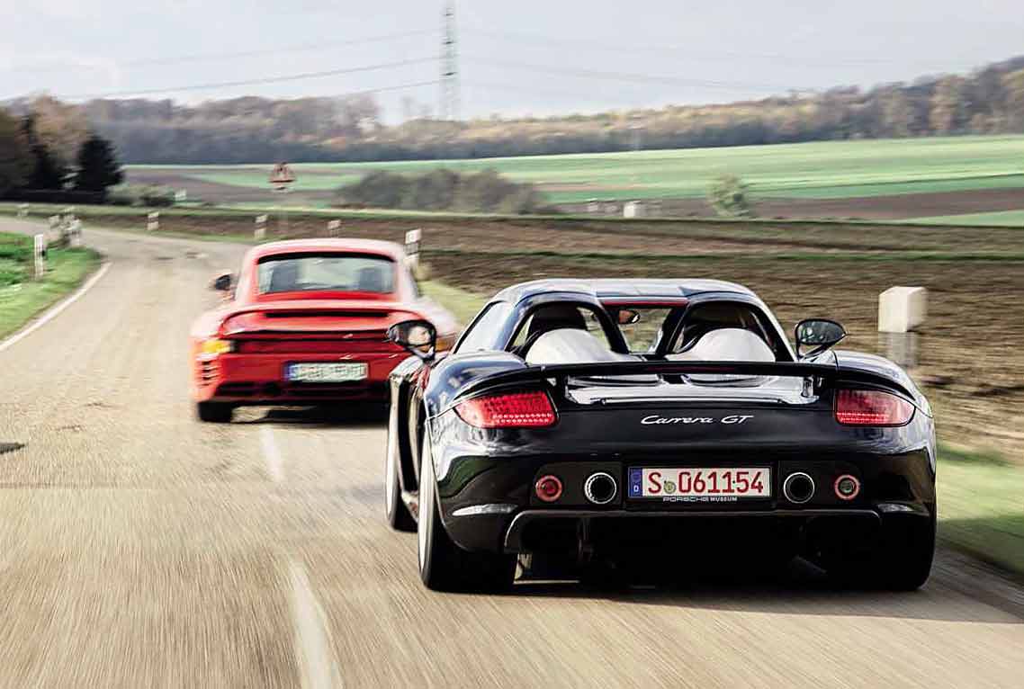 1987 Porsche 959 Sport vs. 2004 Porsche Carrera GT