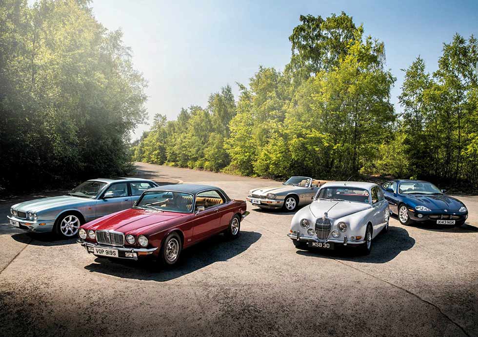 1966 Jaguar S-type vs. 1977 Jaguar XJ5.3C, 1994 Jaguar XJS 4.0 Convertible, 2000 Jaguar XKR X100 and 2002 Jaguar XJR X308 - comparison road test