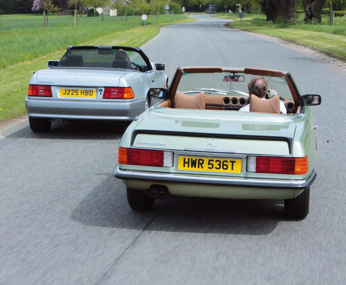 1979 Mercedes-Benz 350SL R107 vs. 1991 Mercedes-Benz 300SL R129 - comparison road test
