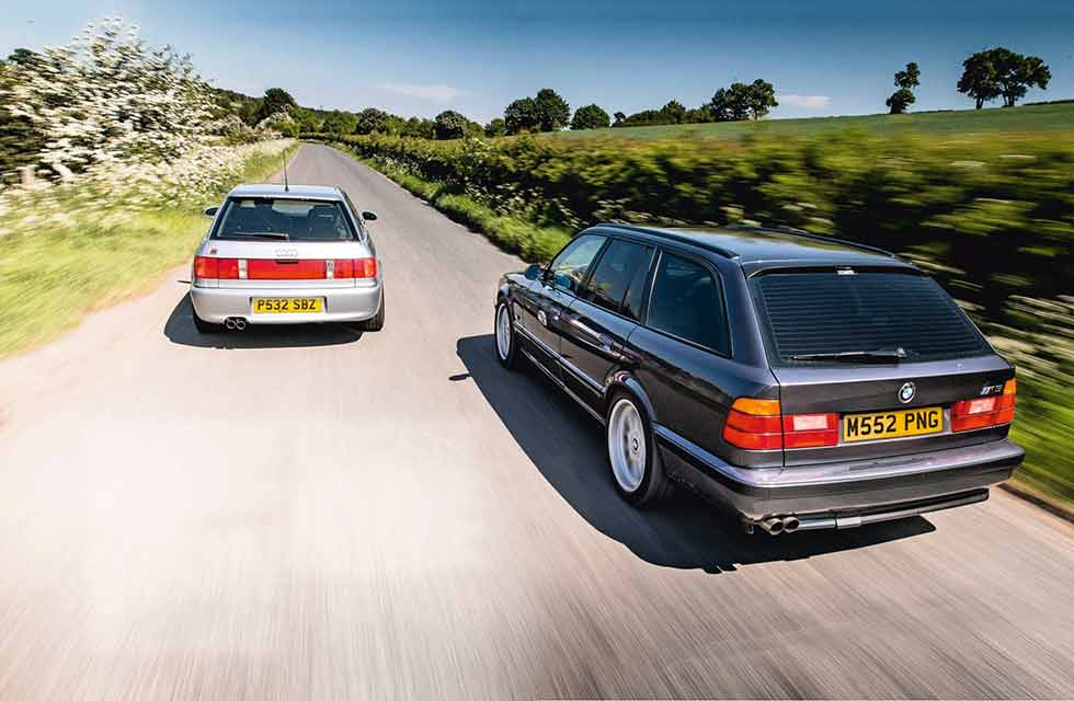 Audi RS2 takes on BMW M5 E34  