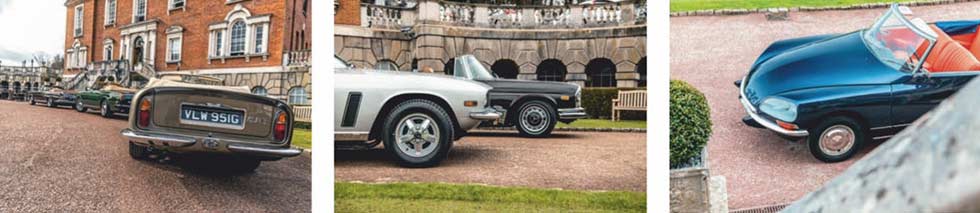 Rolls-Royce Corniche Convertible vs. Jensen Interceptor Cabriolet III and Citroën DS21 Décapotable, Mercedes-Benz 280SE Cabriolet 3.5 W111, Aston Martin DB6 Volante Automatic - comparison road test