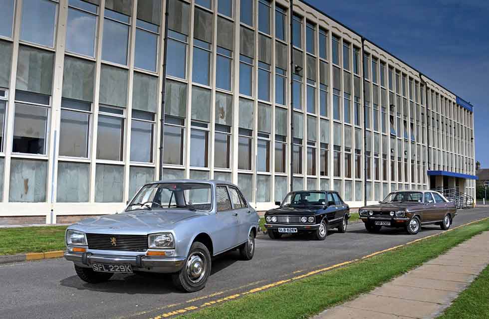 Peugeot 504GL vs. Fiat 132 Bellini and Chrysler 2 Litre