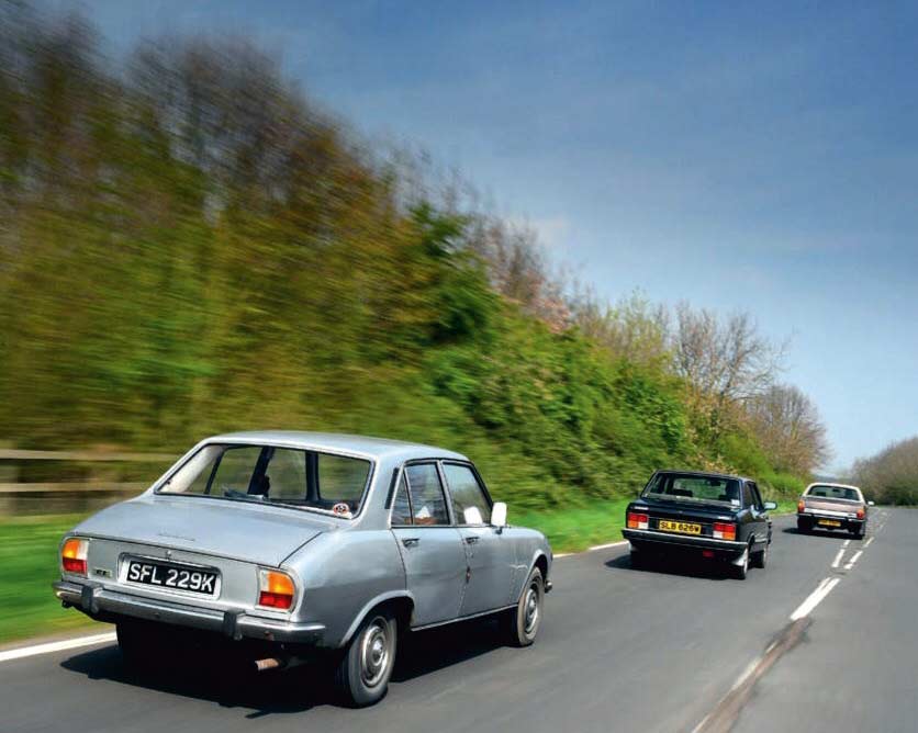 Peugeot 504GL vs. Fiat 132 Bellini and Chrysler 2 Litre