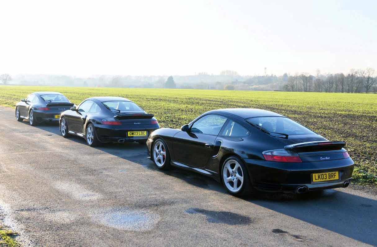 2000 Porsche 911 Turbo 996 vs. 2002 911 Turbo X50 996 and 2005 911 Turbo S 996 - comparison road test