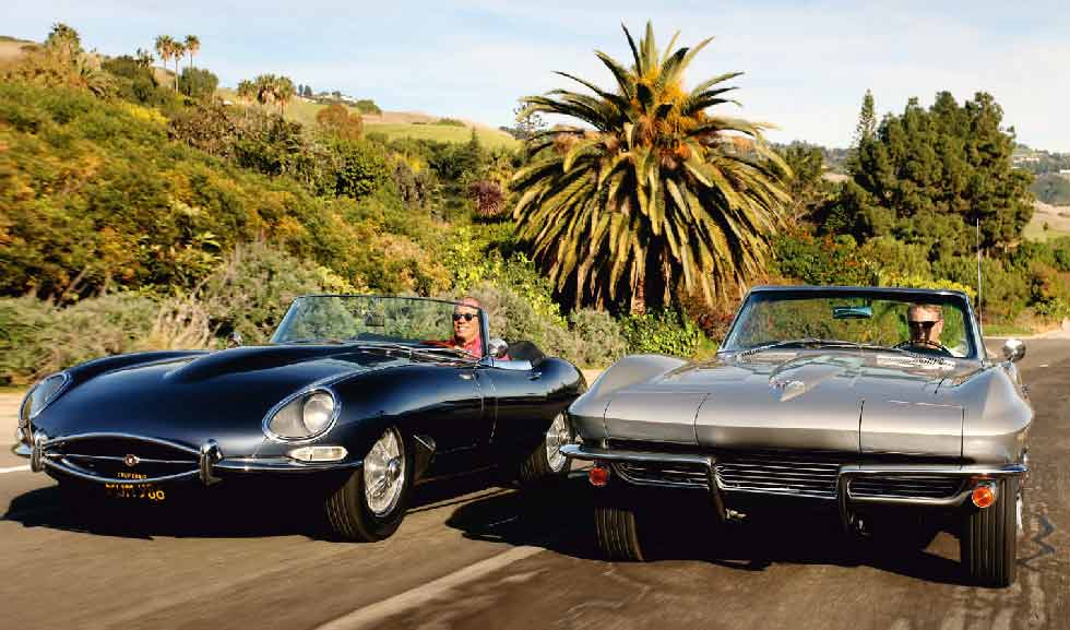 1963 Chevrolet Corvette Sting Ray C2 vs. 1961 Jaguar E-Type 3.8 S1 - comparison road test