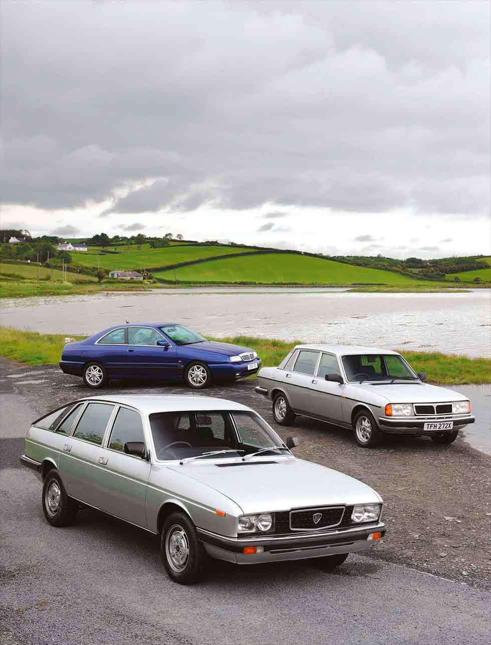 1976 Lancia Gamma 2500 Berlina Type 830 vs. 1980 Lancia Trevi 2000 Type 828 and 1997 Lancia Kappa Coupe 2.0t Type 838